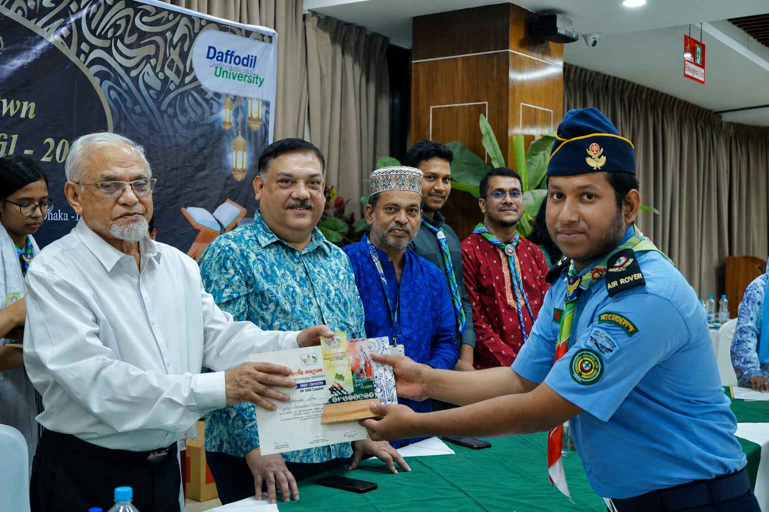 Certificate taking photo